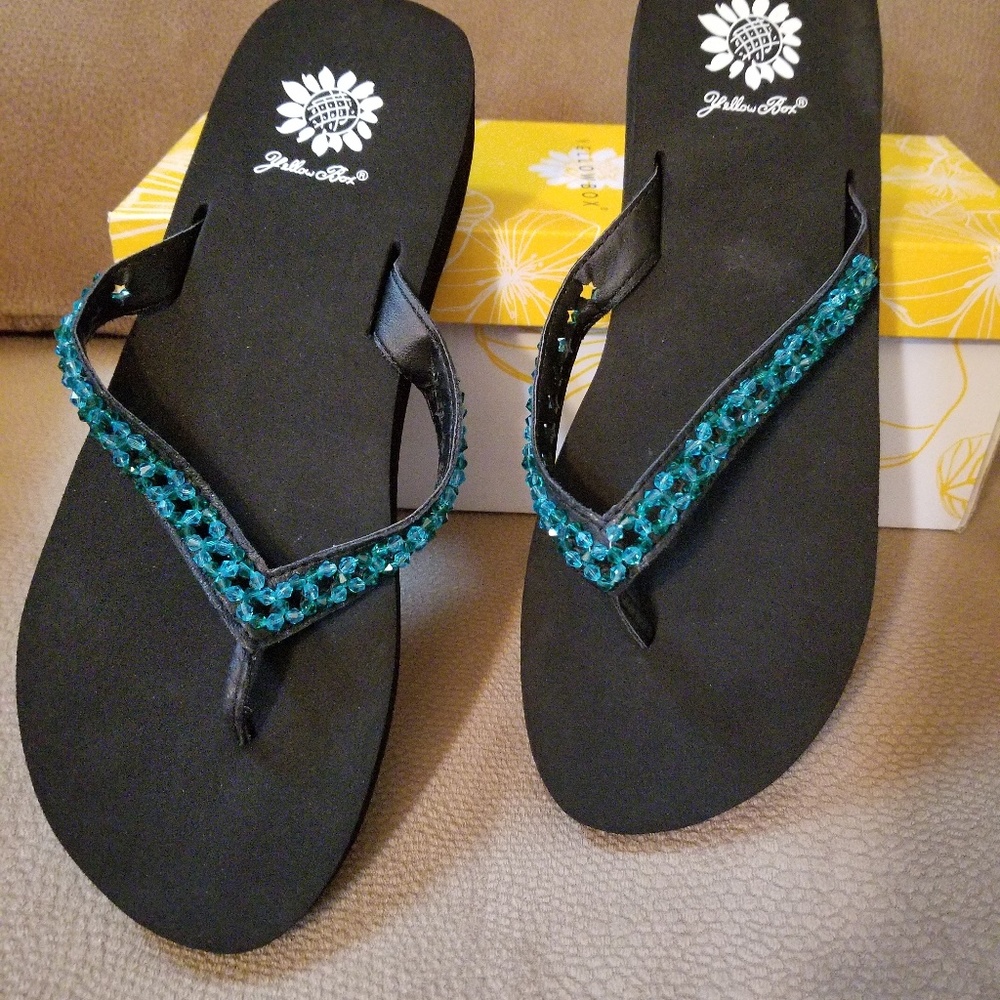 Yellow Box Flip Flops